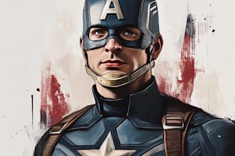 draw comic book illustration webtoon in anime style