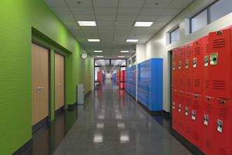 modify existing render, apartment remodelling, hallway, and lobby room cgi