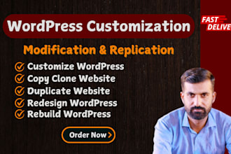 rebuild, redesign, customize, duplicate, or clone your wordpress website