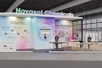 create professional 3d booth designs for exhibitions and events