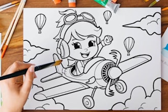 do worksheets, kids activity books, coloring pages, book cover for amazon kdp
