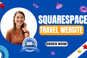 design website for tour agency, booking website and squarespace travel website