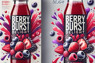 berry burst delight a bold and fruity juice branding
