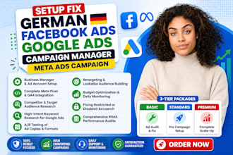 setup fix german facebook ads google ads campaign manager meta ads campaign