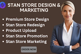 setup and design stan store, stan store marketing,  and stan store promotion