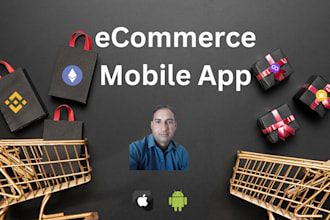 develop secure ecommerce mobile app with crypto fiat payments android IOS