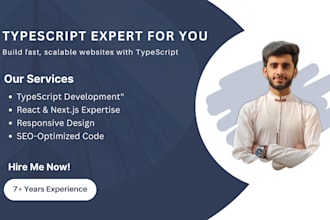 develop typescript front end with react js next js and tailwind CSS