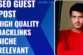 write and post SEO guest post on high DR da dofollow backlinks