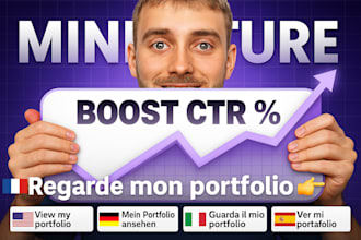 je créer des miniatures youtube percutantes pour augmenter vos vues