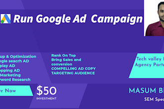 set up and manage google ads ppc campaign