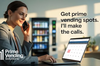 cold calling vending machine, vending locator and appointment setting