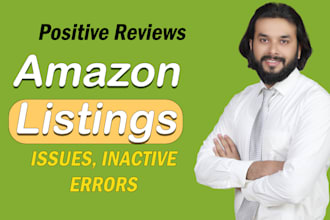 resolve and fix amazon issues, inactive, code errors