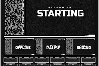 design a custom animated vtuber stream overlay for twitch, kick and youtube