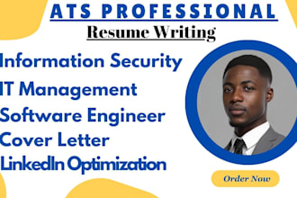 write cybersecurity, IT, software engineer resume