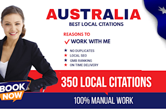 boost google rankings and SEO with 350 australia local citations