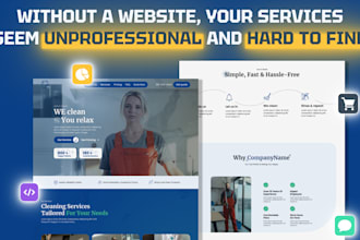 make full responsive webflow website for cleaning service