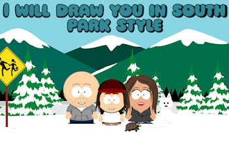 draw you in south park style