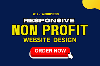 design non profit, charity, ngo website on wix  wordpress
