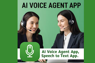 build ai voice agent app, voice recognition app, speech to text app,ai voice app