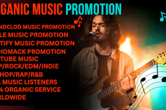 o soundcloud, spotify, apple, itunes, bandcamp music promotion to gain fanbase