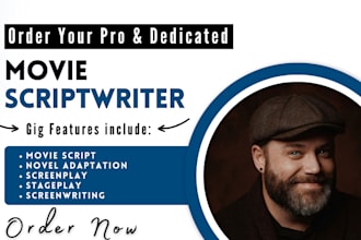 ghostwrite movie script, tv show, novel adaptation, screenplay, screenwriting