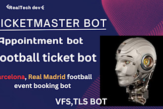 build bls appointment bot, script bls, vfs bot, tls bot, autofill bot,ticket bot