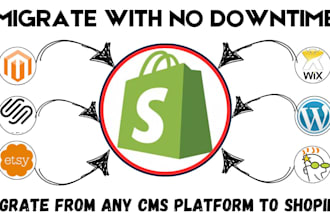 clone backup website migrate godaddy etsy wix wordpress magento to shopify