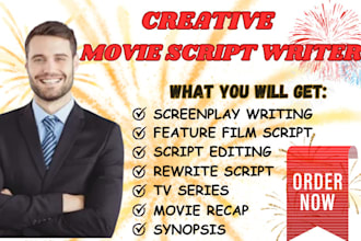 scriptwriter, write movie script, screenplay, screenwriting, tv series, comedies