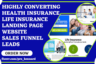 design health insurance landing page life insurance website life insurance leads
