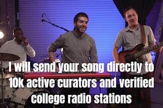 send your song directly to 10k active djs and college radio stations worldwide