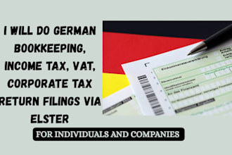 do german bookkeeping, income tax, vat, corporate tax return filings via elster