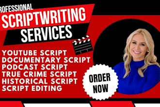 write engaging youtube video script, documentary, true crime, podcast script