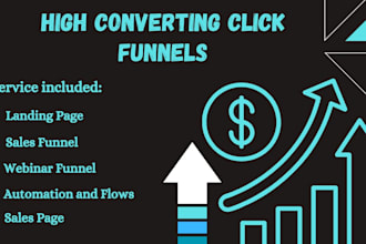 design a high converting click funnel landing page sales funnel page web page