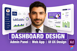 design admin panel, dashboard, web app, UI UX design, using figma and xd