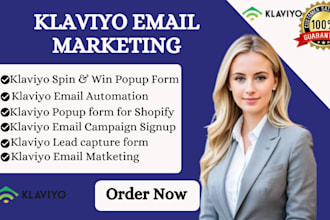 do klaviyo spin and win popup form klaviyo email campaign marketing automation