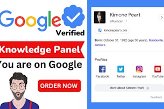 create google knowledge panel or knowledge graph for any category