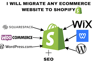 migrate wordpress weebly bigcommerce squarespace wix etsy store to shopify store