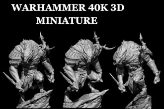 sculpt warhammer 40k 3d miniatures tabletop figurines 3d model for 3d printing