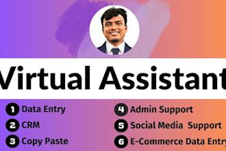 be efficient virtual assistant for data entry, CRM, web scraping, admin support