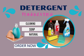 make product formulations of detergents, soaps, laundry and toiletry products