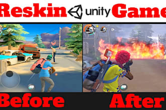 reskin all type of games using custom graphics and integrate all type of ads