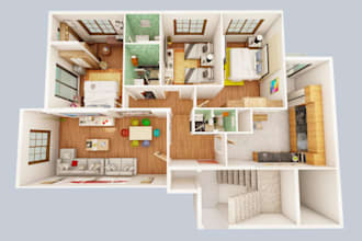 create 2d, 3d floor plan for showrooms,spas and clinics,3d bike dealership,revit