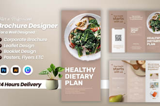 design bifold, trifold brochure, flyer, leaflet design in 24 hours