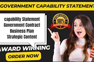 design government capability statement and capability statement business plan