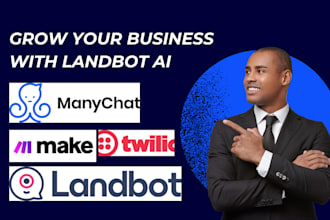 setup ai chatbot automation manychat live chat fuel race tidio twilio landbot