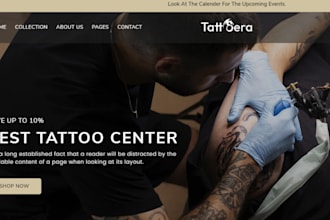 design tattoo shopify store body art store tattoo studio website