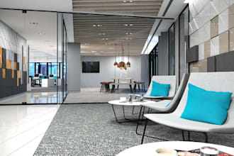 render 3d high rise building,skyscraper floor plan, 3d interior,commercial build