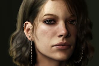 do custom 3d realistic character 3d metahuman character 3d texture and rigging