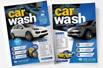 car wash flyer, flyer design, car detailing, logistic flyer, trucking flyer