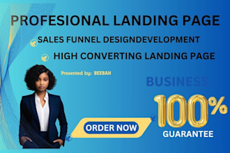 make a profesional landing page,website landing page,products page